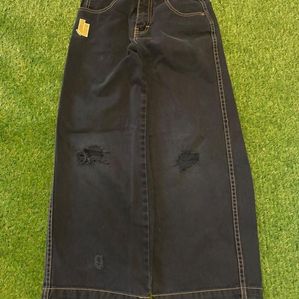 Jnco Men's Black and Navy Jeans